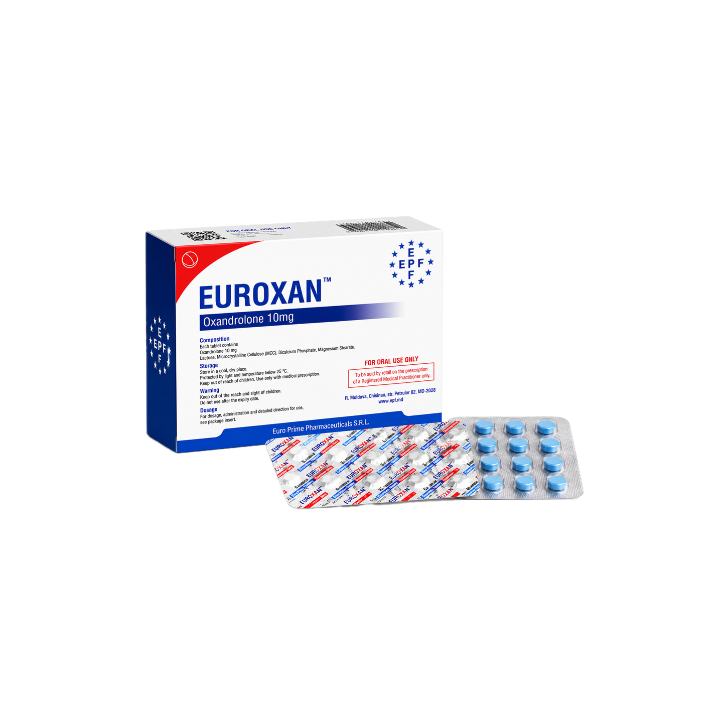 Oxanadrolone- ოქსანდროლონი 10mg/100Tablets EPF