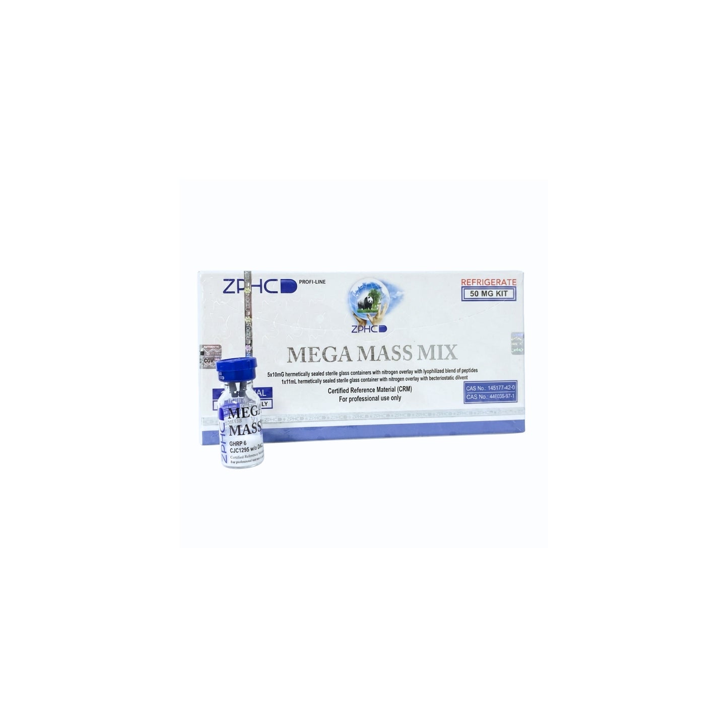 MEGA MASS MIX PEPTIDES ZPHC პეპტიდი 10mg (GHRP-6 5mg + CJC 5mg)