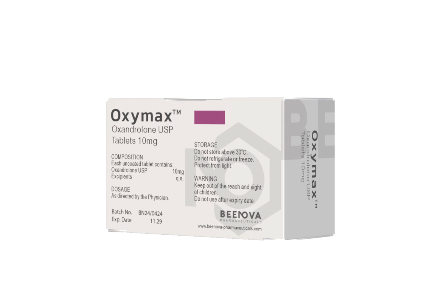 OXANDROLONE (OXYMAX) 10mg- ოქსანდროლონი (100TABLETS)BEENOVA
