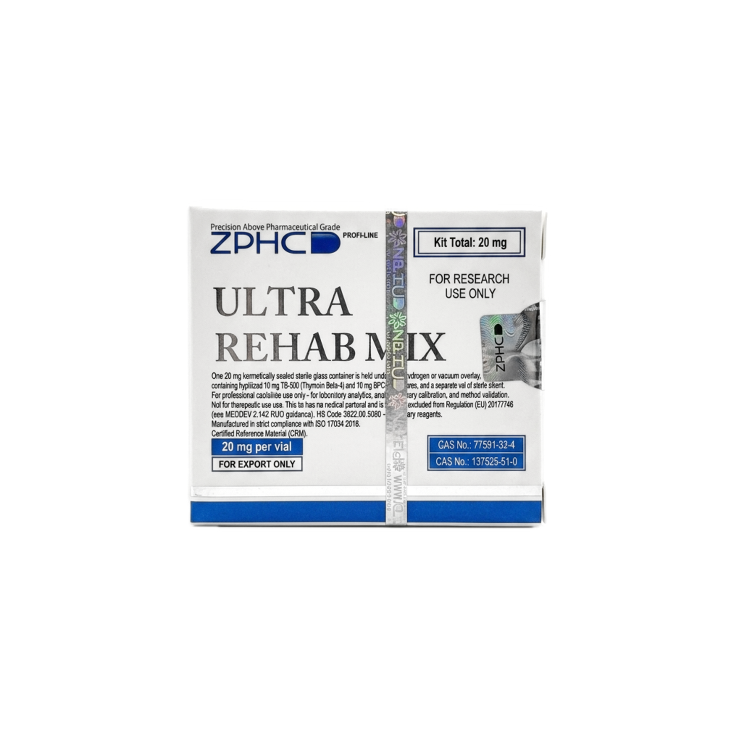 Ultra rehab mix peptide ZPHC-ულტრა რეჰაბ მიქსი პეპტიდი (BPC-157 + TB-500) 20mg per Vial