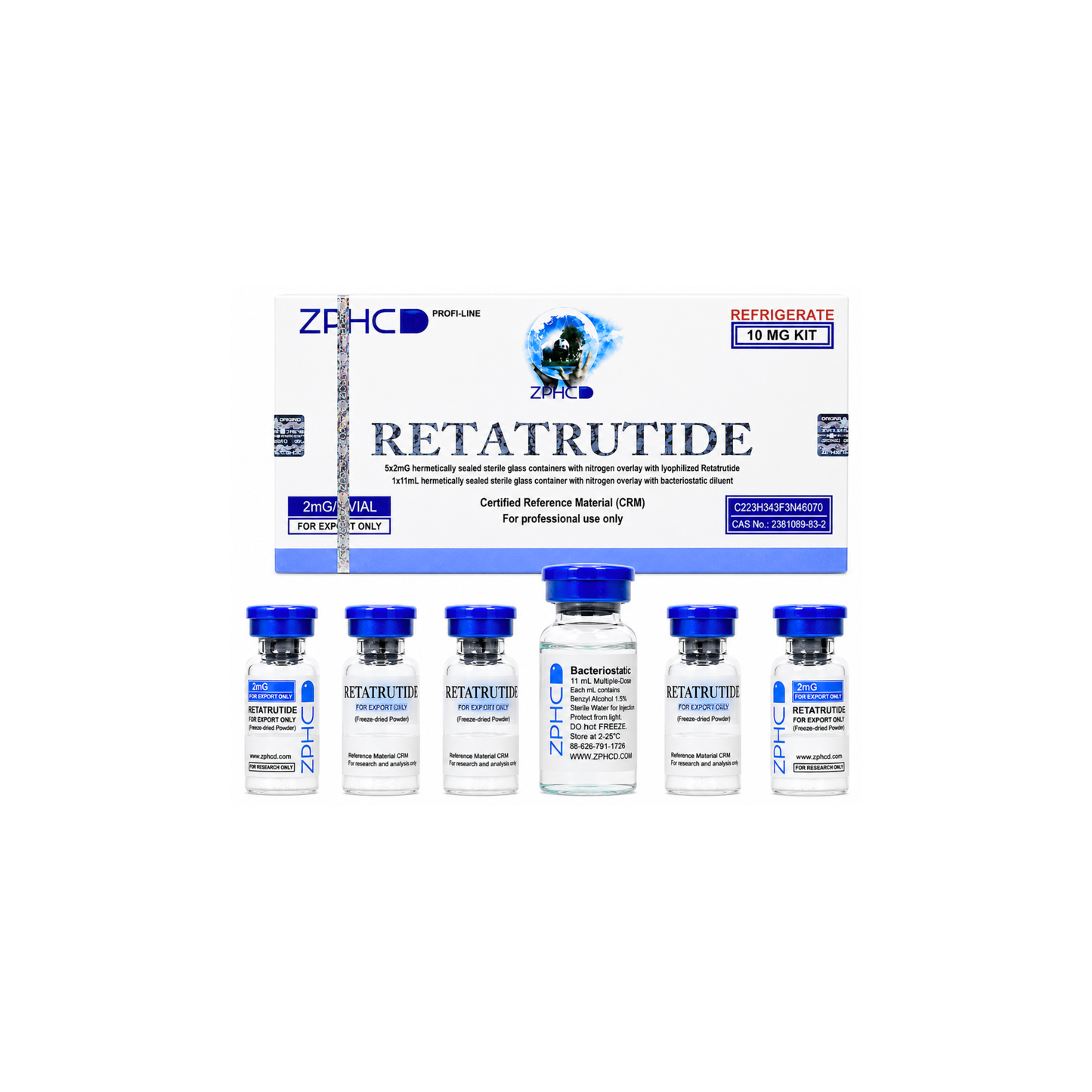 Retatrutide-რეტატრუიდი 10mg (5 vials x 2mg) Zphc