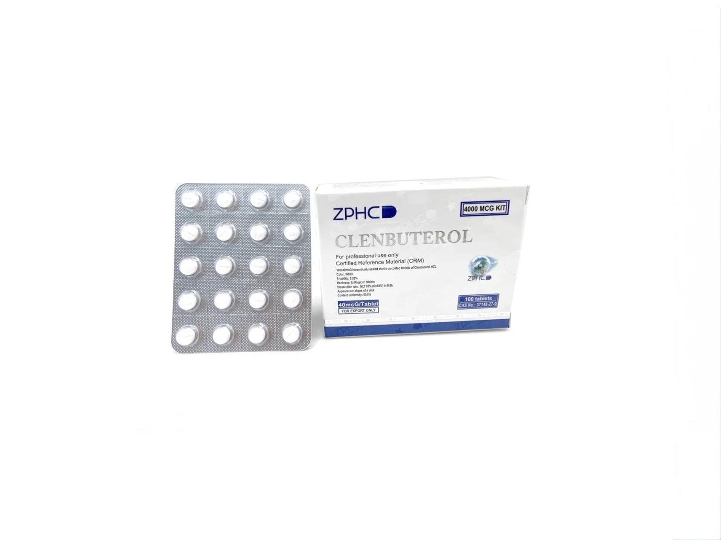 CLENBUTEROL 40mg-კლენბუტეროლი (100 TABLETS) ZPHC