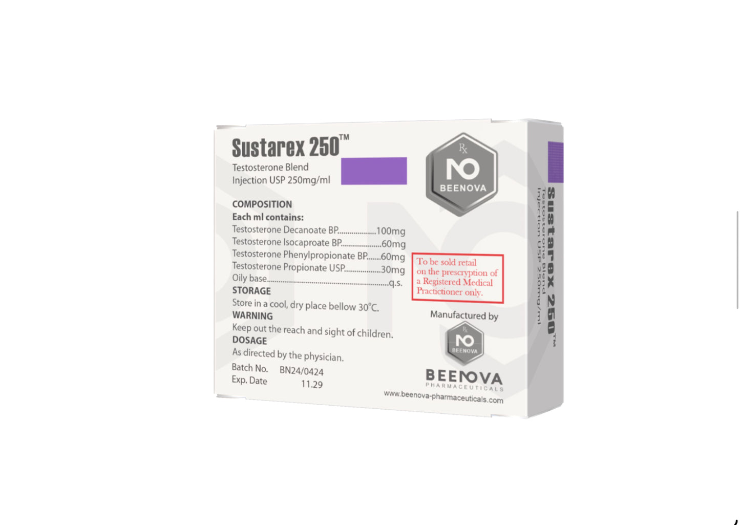 SUSTAREX 250mg/1ml- სუსტანონ მიქსი (10 AMPOULS) BEENOVA