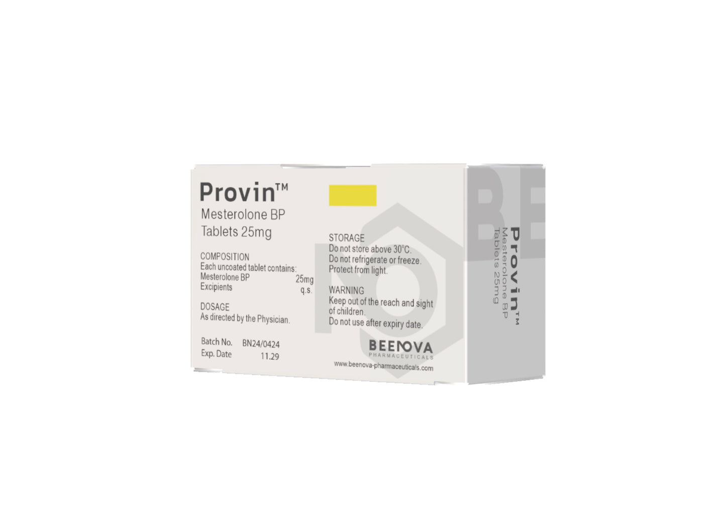 PROVIRON MESTEROLONE 25mg-პროვირონი (50TABLETS) BEENOVA