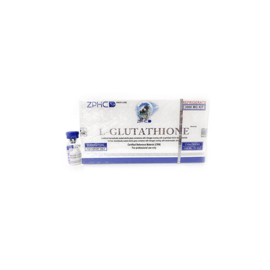 L-GLUTATHIONE ZPHC პეპტიდი 3000mg Kit (5X600 mg Vials+ Diluent)